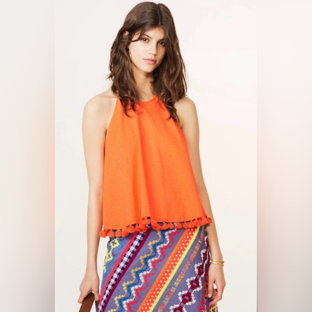 Tory Burch Orange Lindsay Top
